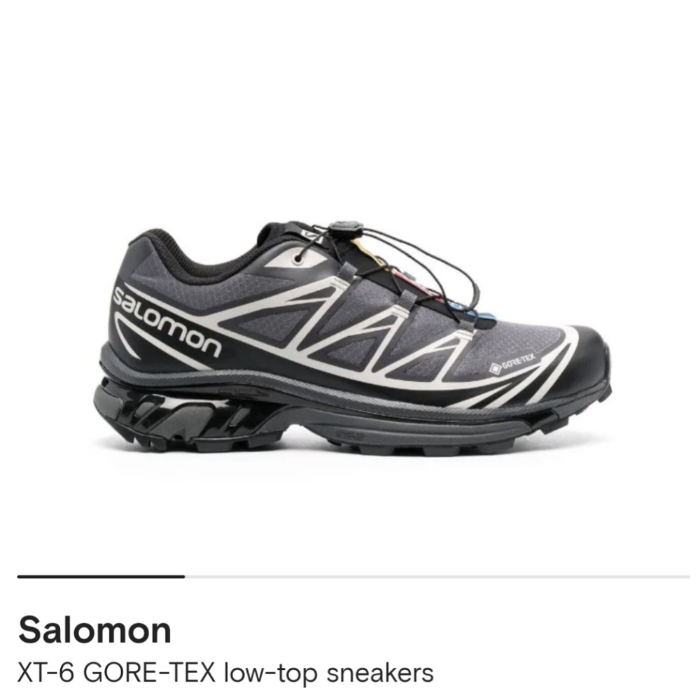 Salomon XT6 gore-tex sneaker, Black size EU 38, fits like women's 7.5